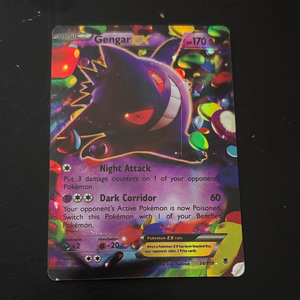 Pokemon Gengar EX Trading Card ultra rare